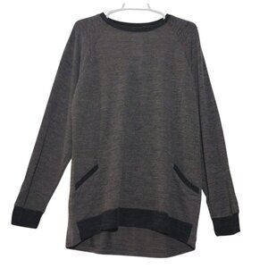 Alishebuy Women's Long Sleeve Grey Sweatshirt with Pockets, Size L. NWT.